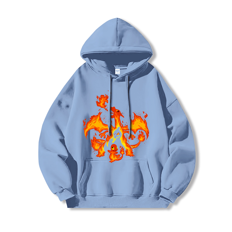 寶可夢 聯名衛衣2024秋冬新款親子情侶裝薄絨款連帽衛衣