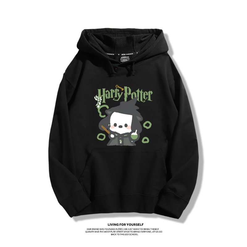 哈利波特聯名帕恰狗2023秋冬新款親子情侶裝薄絨款連帽衛衣