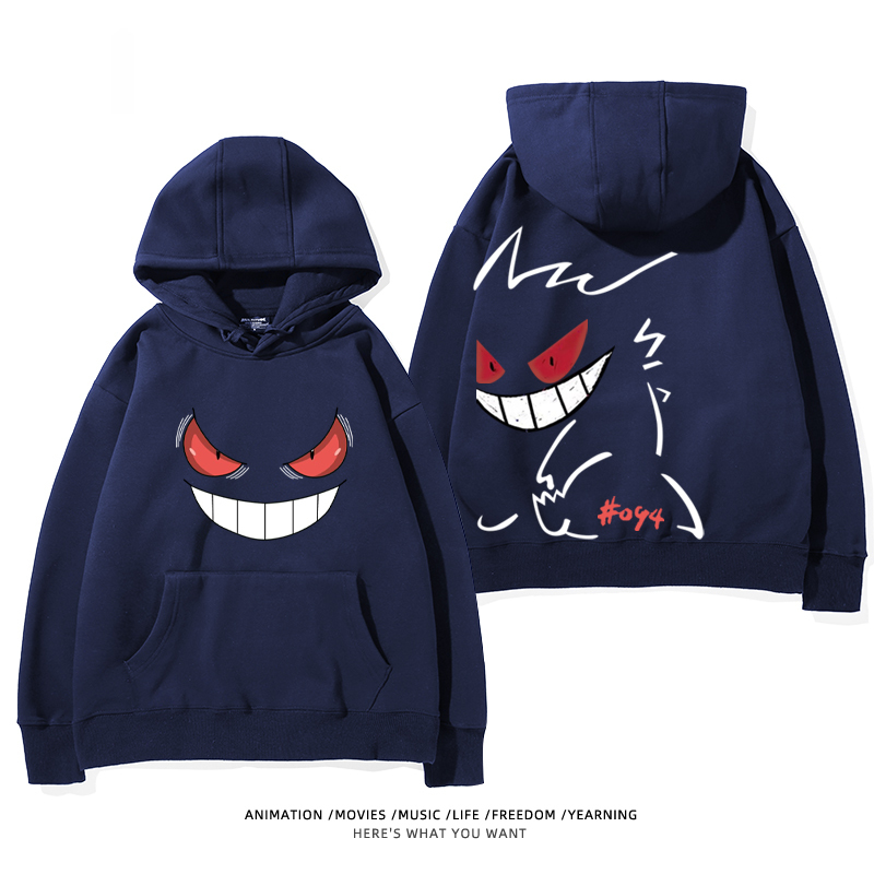 寶可夢 聯名衛衣2024秋冬新款親子情侶裝薄絨款連帽衛衣