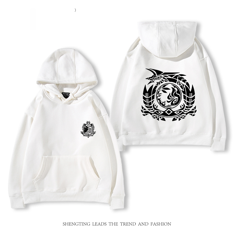 Monster Hunter Rise怪物獵人崛起 聯名衛衣2024秋冬新款親子情侶裝薄絨款連帽衛衣