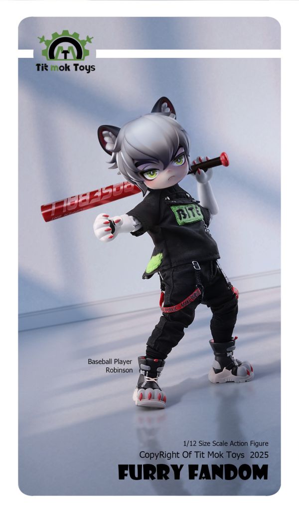 【預購】Tit Mok Toys 福瑞系列-1/12可動獸人 棒球運動員羅賓森