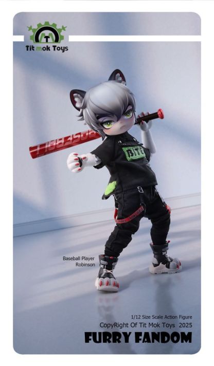 【預購】Tit Mok Toys 福瑞系列-1/12可動獸人 棒球運動員羅賓森