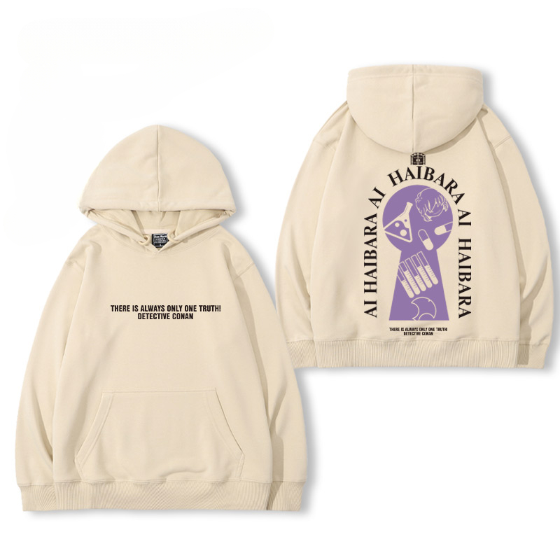 名偵探柯南 2024秋冬新款親子情侶裝薄絨款連帽衛衣