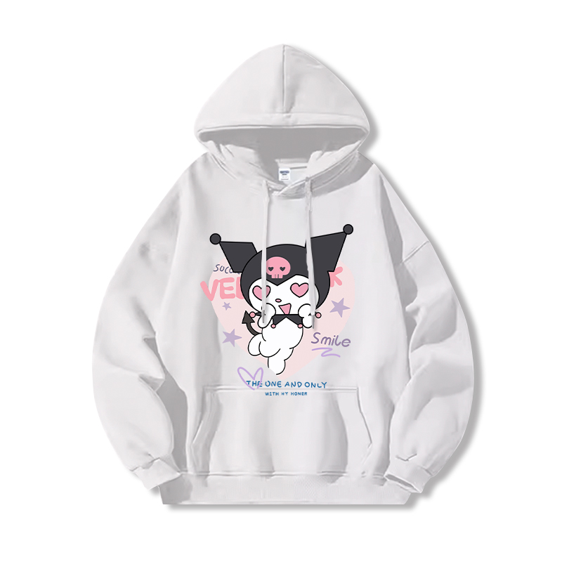 三麗鷗 聯名衛衣2024秋冬新款親子情侶裝薄絨款連帽衛衣