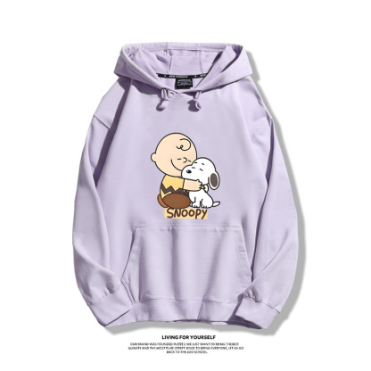 史努比聯名衛衣2023秋冬新款親子情侶裝薄絨款連帽衛衣