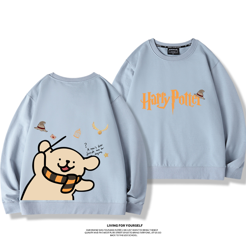 線條小狗2023親子情侶裝 圓領長袖