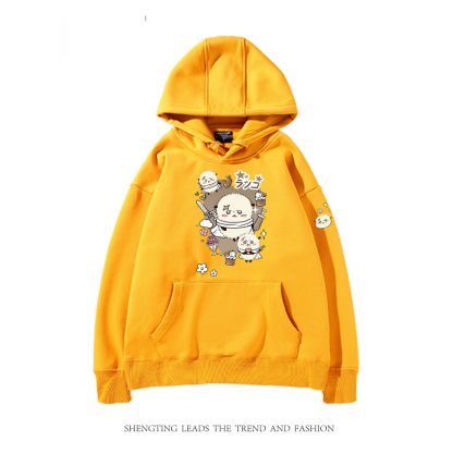 chiikawa 2024秋冬新款親子情侶裝薄絨款連帽衛衣