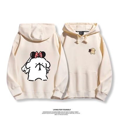 線條小狗 2025秋冬新款 親子情侶男女連帽衛衣