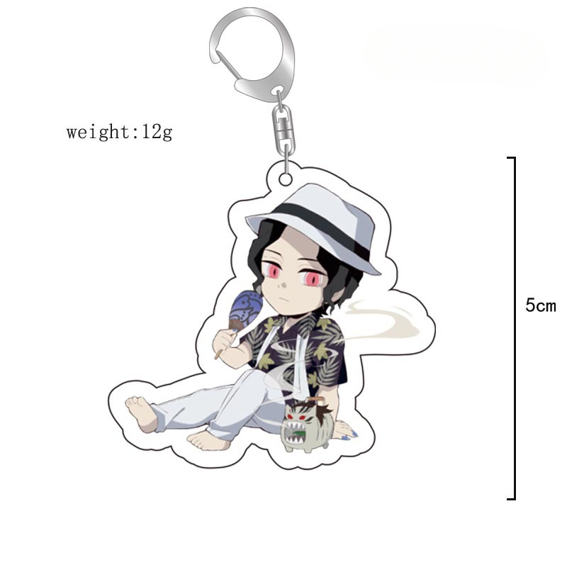 鬼滅之刃鑰匙扣亞克力動漫甘露寺蜜璃時透無一郎蟲柱卡通周邊掛飾【單買三件起送】