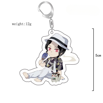 鬼滅之刃鑰匙扣亞克力動漫甘露寺蜜璃時透無一郎蟲柱卡通周邊掛飾【單買三件起送】