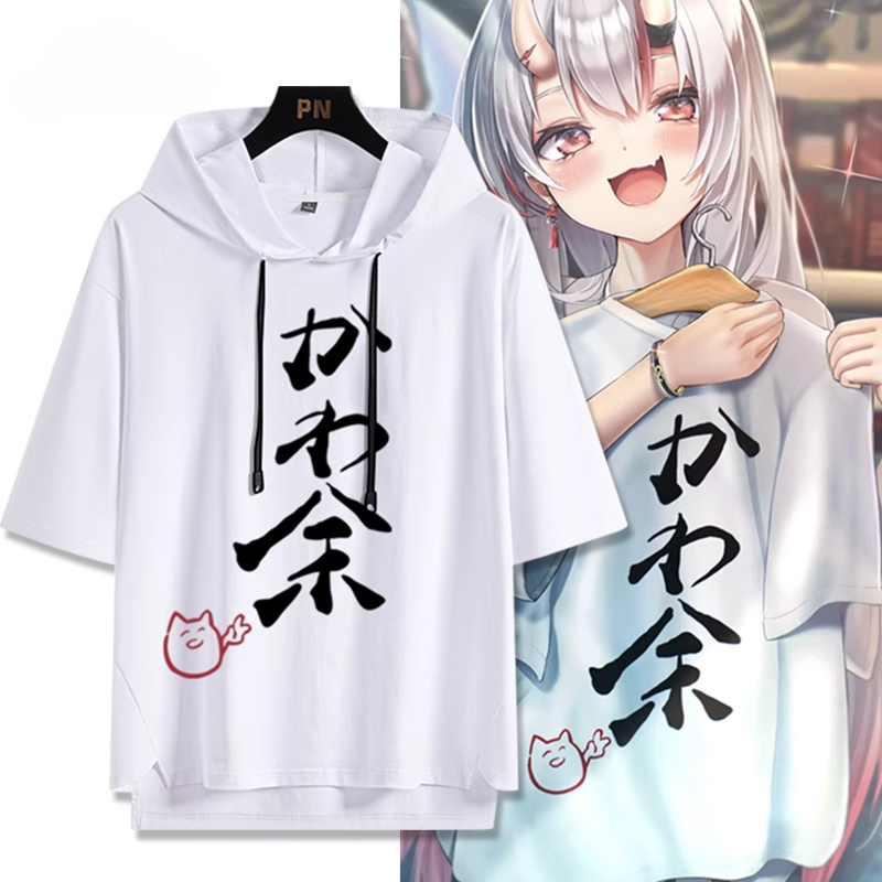 hololive虛擬主播百鬼綾目 連帽短袖T恤