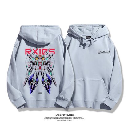 機動戰士高達 聯名衛衣2024秋冬新款親子情侶裝薄絨款連帽衛衣