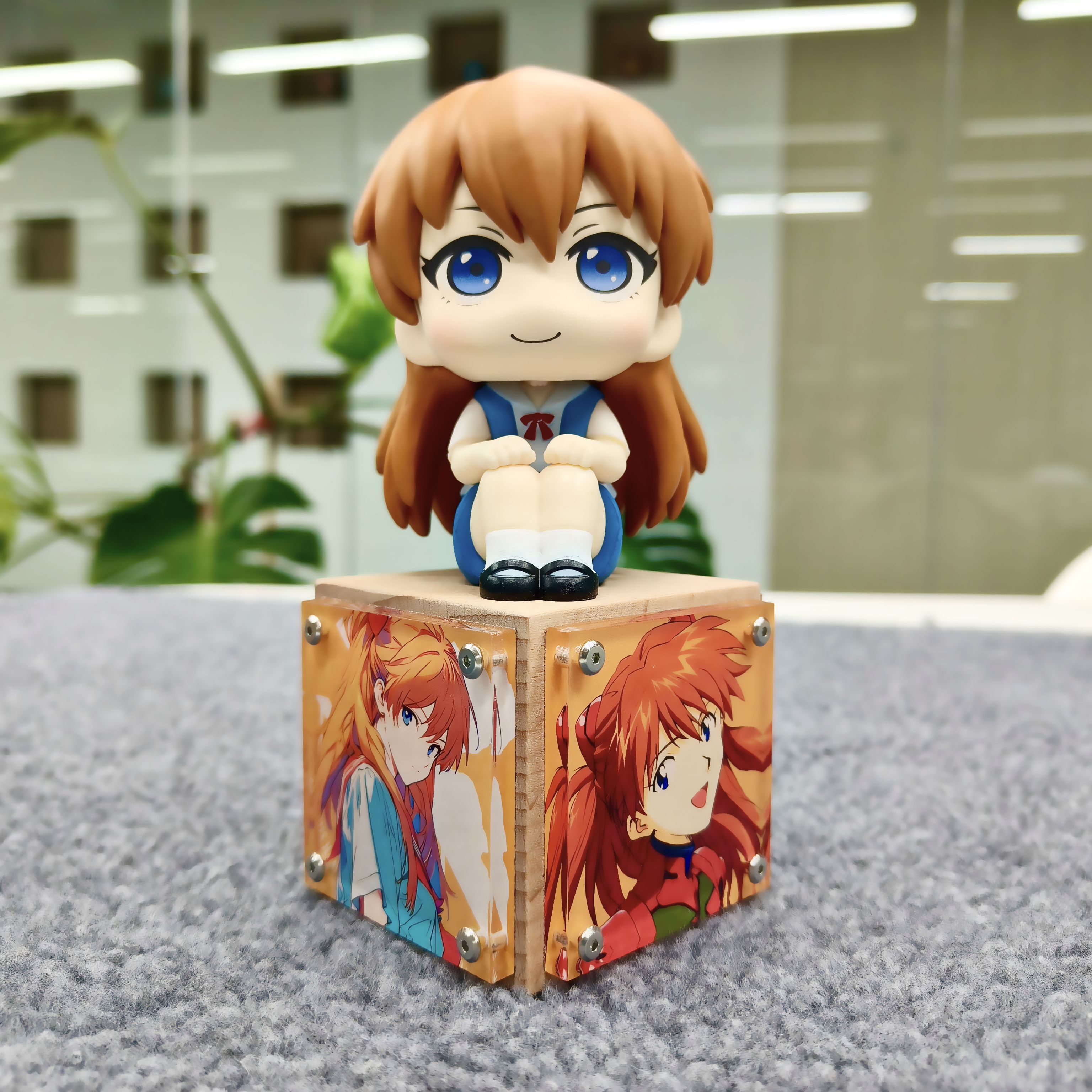 Look up EVA 綾波麗明日香Q版手辦 磁吸底座