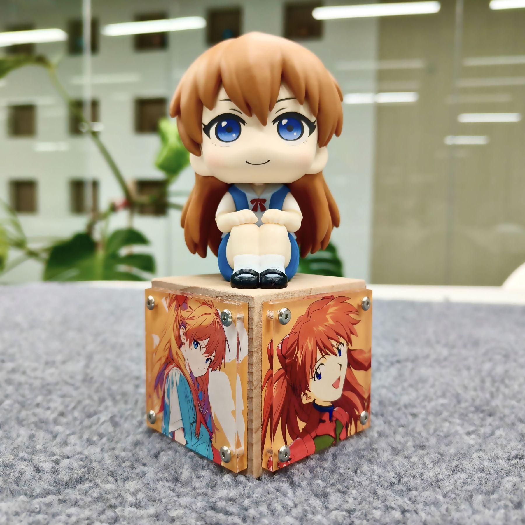 Look up EVA 綾波麗明日香Q版手辦 磁吸底座