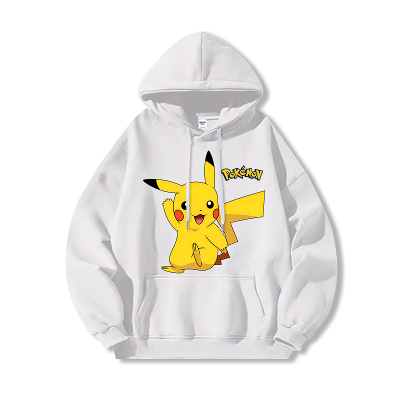 寶可夢 聯名衛衣2024秋冬新款親子情侶裝薄絨款連帽衛衣