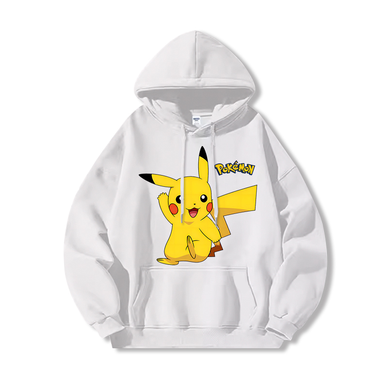 寶可夢 聯名衛衣2024秋冬新款親子情侶裝薄絨款連帽衛衣