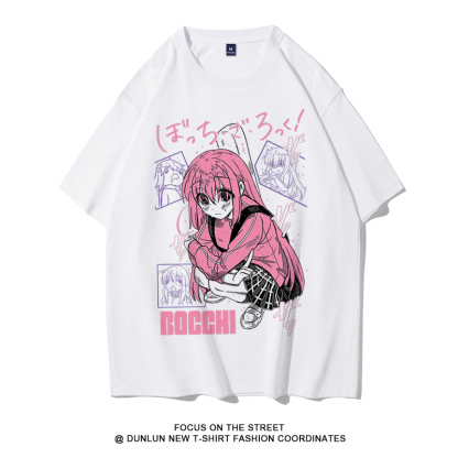 孤獨搖滾 2024親子情侶男女同款 純棉T恤