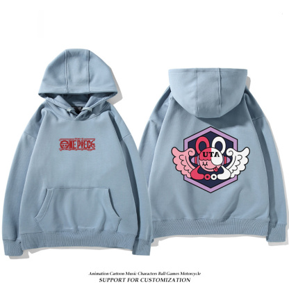 航海王紅髮歌姬烏塔 聯名衛衣2024秋冬新款親子情侶裝薄絨款連帽衛衣