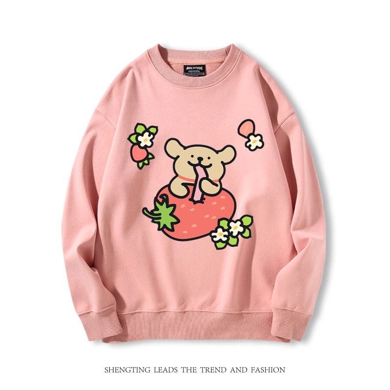 線條小狗 2024親子情侶裝 圓領長袖