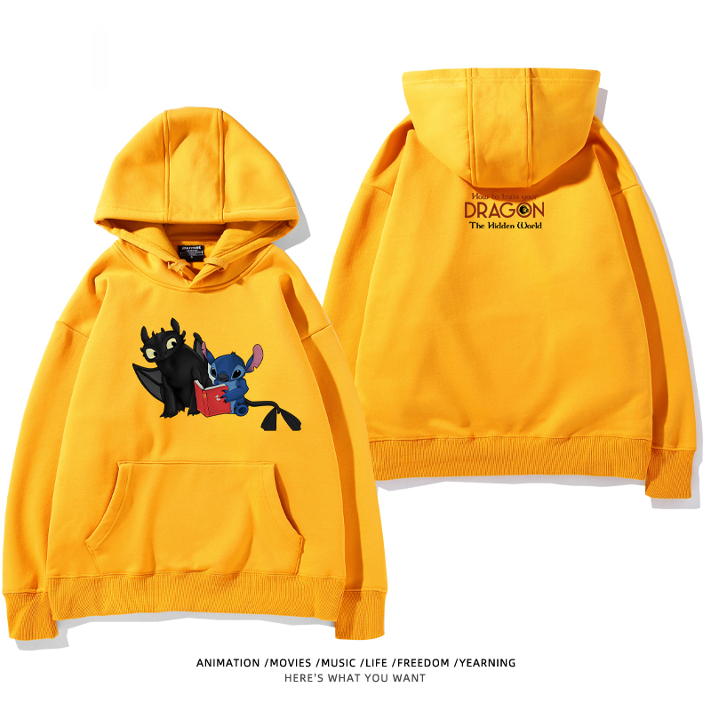 馴龍高手 聯名衛衣2024秋冬新款親子情侶裝薄絨款連帽衛衣