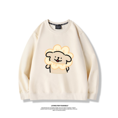 線條小狗2023親子情侶裝 圓領長袖