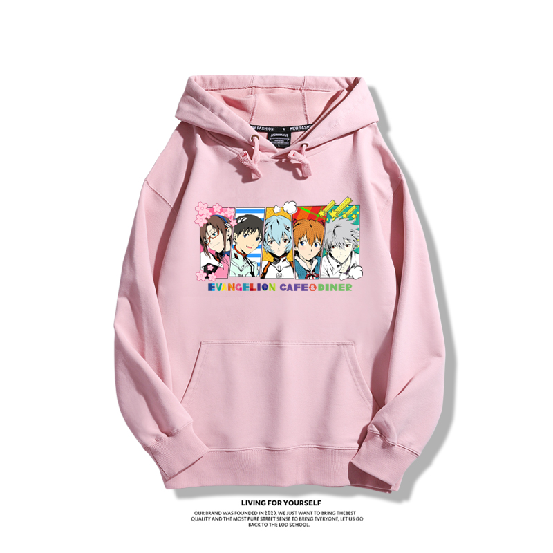 EVA新世紀福音戰士聯名衛衣2023秋冬新款親子情侶裝薄絨款連帽衛衣