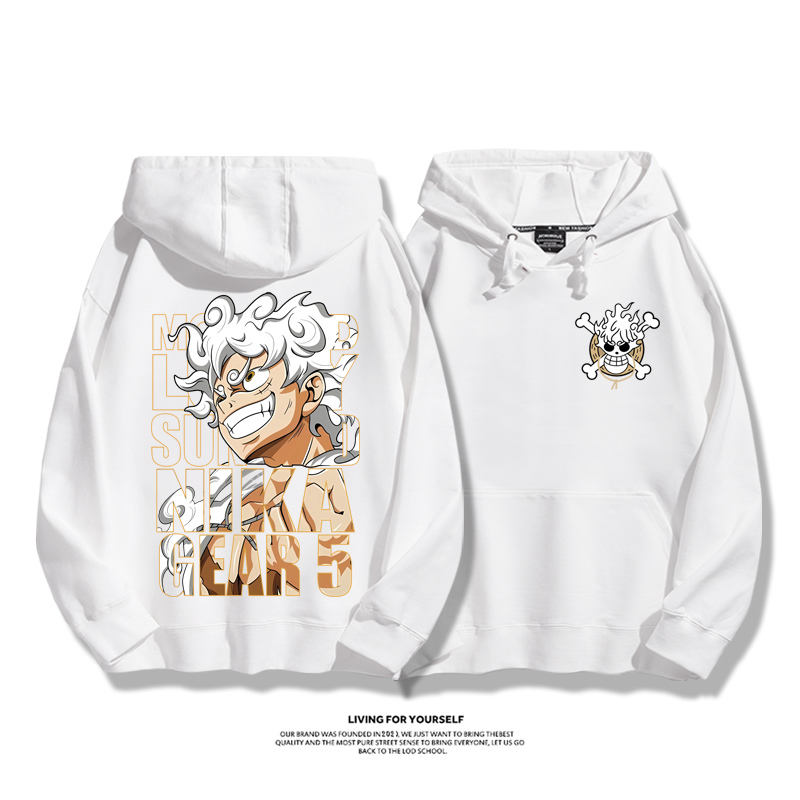 航海王聯名衛衣2023秋冬新款親子情侶裝薄絨款連帽衛衣