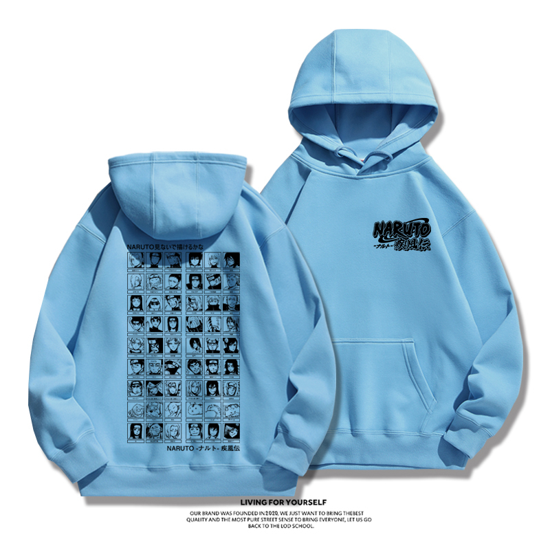 火影忍者 2024秋冬新款親子情侶裝薄絨款連帽衛衣