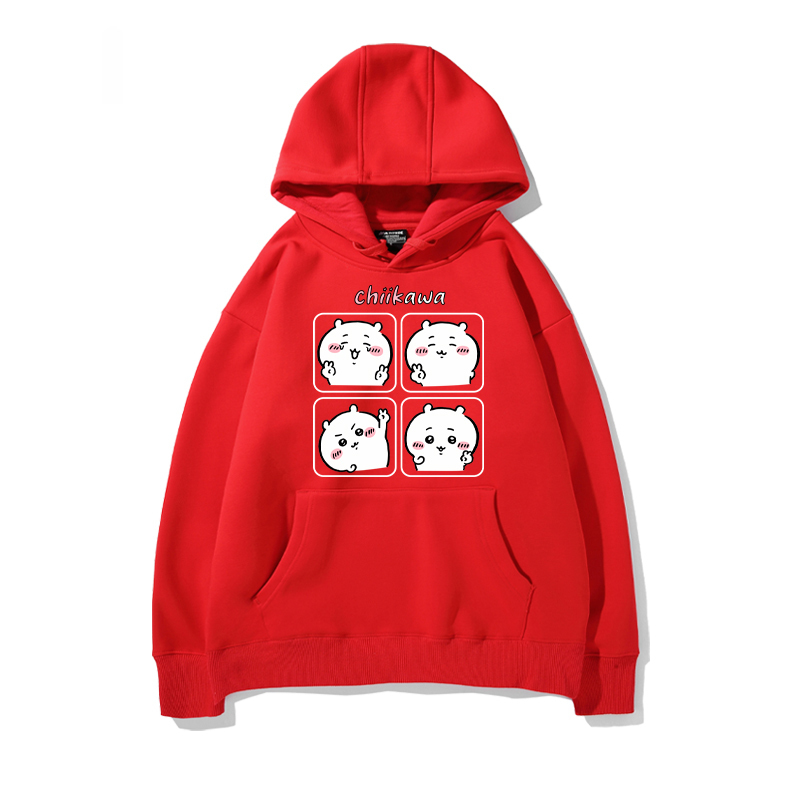 chiikawa 2024秋冬新款親子情侶裝薄絨款連帽衛衣