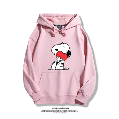 史努比聯名衛衣2023秋冬新款親子情侶裝薄絨款連帽衛衣
