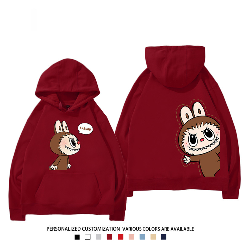 labubu新款 寬鬆百搭 秋冬款 寬鬆連帽衛衣