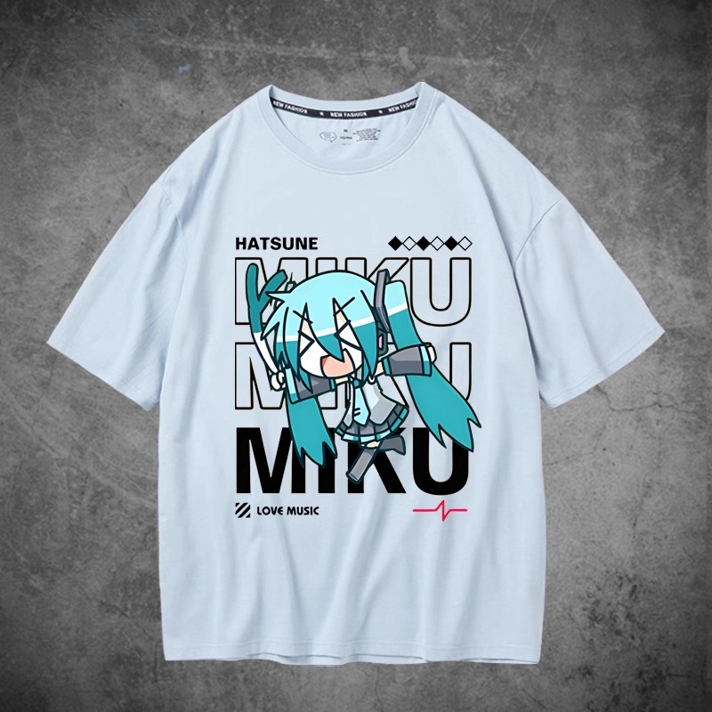 初音未來聯名衛衣2024秋冬新款親子情侶裝薄絨款連帽衛衣