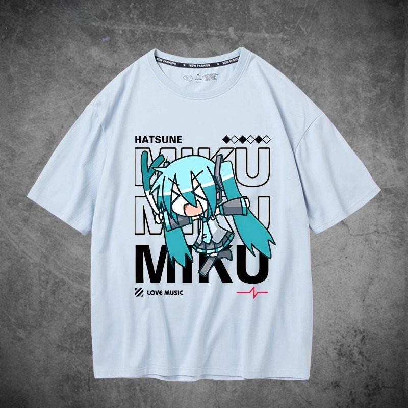 初音未來聯名衛衣2024秋冬新款親子情侶裝薄絨款連帽衛衣