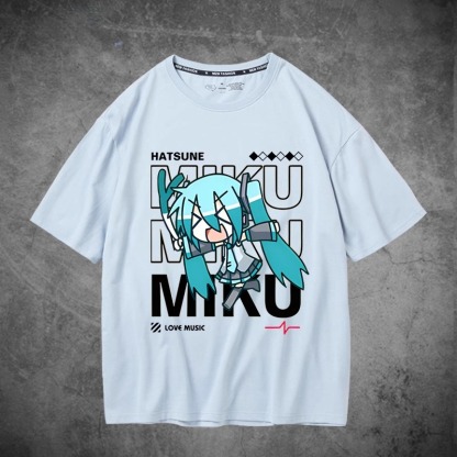 初音未來聯名衛衣2024秋冬新款親子情侶裝薄絨款連帽衛衣