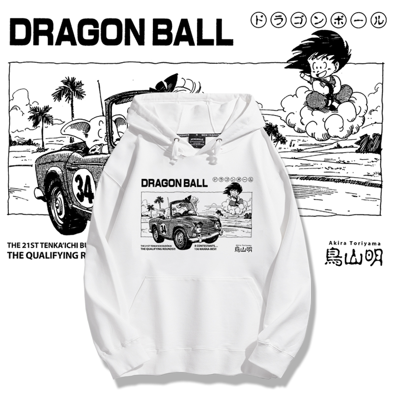 七龍珠聯名衛衣2023秋冬新款親子情侶裝薄絨款連帽衛衣