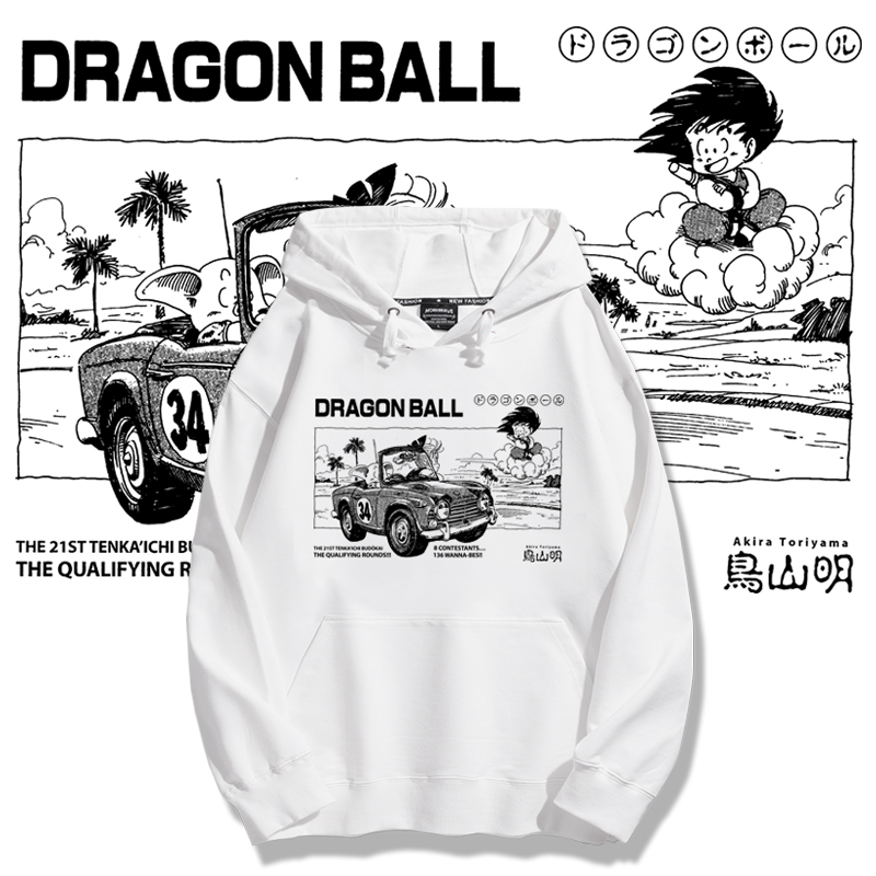七龍珠聯名衛衣2023秋冬新款親子情侶裝薄絨款連帽衛衣