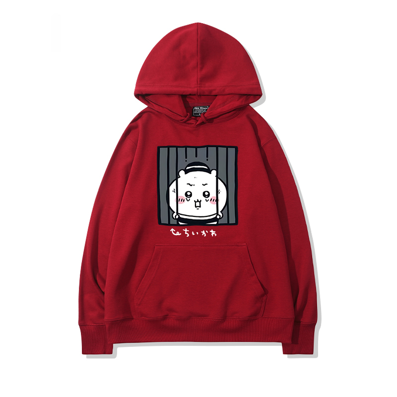 chiikawa 2024秋冬新款親子情侶裝薄絨款連帽衛衣