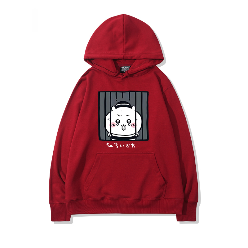 chiikawa 2024秋冬新款親子情侶裝薄絨款連帽衛衣