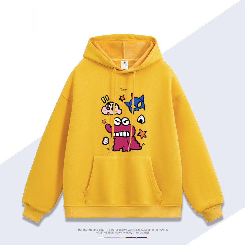 蠟筆小新 聯名衛衣2025秋冬新款 親子情侶裝連帽衛衣