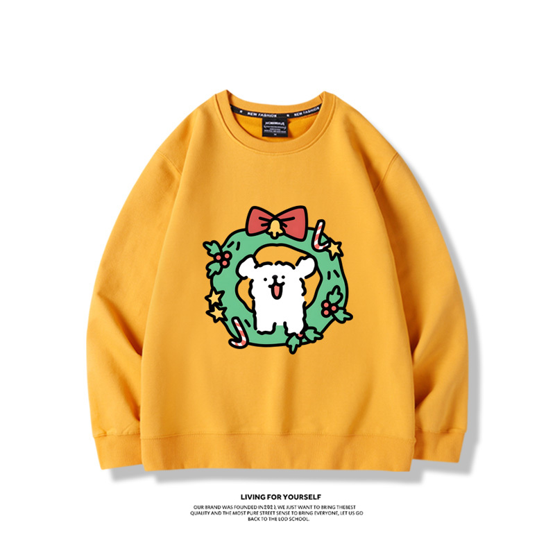 線條小狗聯名聖誕2023親子情侶裝 圓領長袖