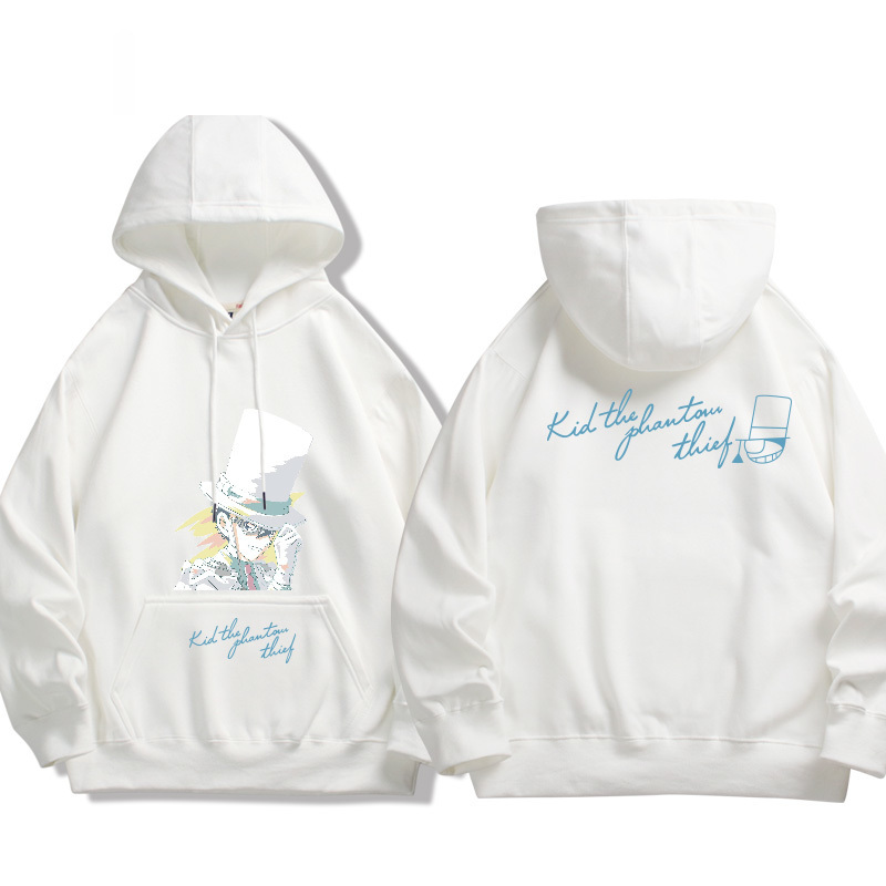 名偵探柯南 2024秋冬新款親子情侶裝薄絨款連帽衛衣