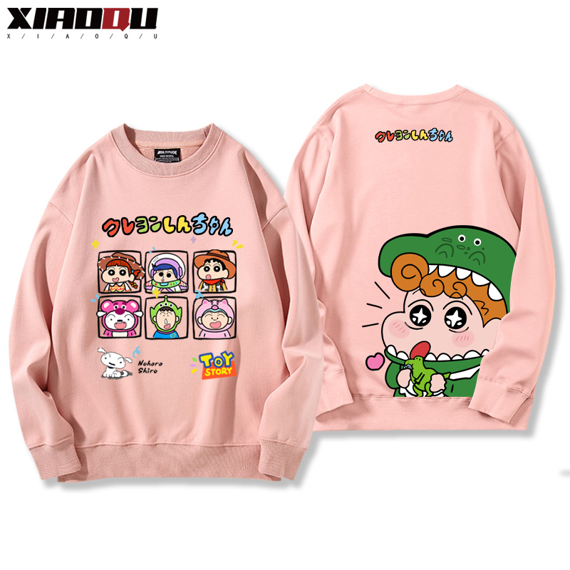 蠟筆小新聯名西遊記哈利波特玩具總動員小葵巴斯光年赫敏 2024親子情侶裝 圓領長袖