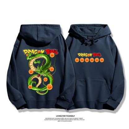 七龍珠聯名衛衣2023秋冬新款親子情侶裝薄絨款連帽衛衣