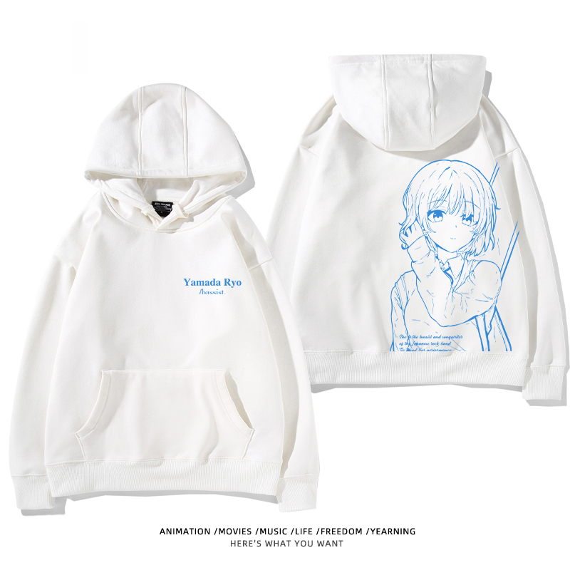 孤獨搖滾 聯名衛衣2024秋冬新款親子情侶裝薄絨款連帽衛衣