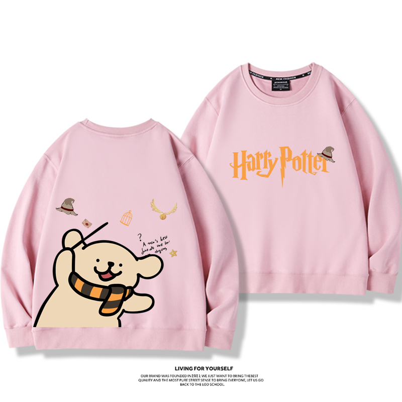 線條小狗2023親子情侶裝 圓領長袖