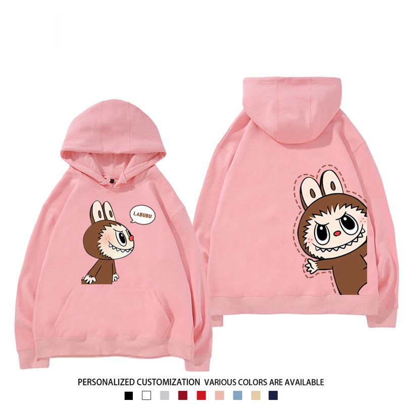 labubu新款 寬鬆百搭 秋冬款 寬鬆連帽衛衣