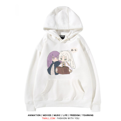 葬送的芙莉蓮 聯名衛衣2024秋冬新款親子情侶裝薄絨款連帽衛衣