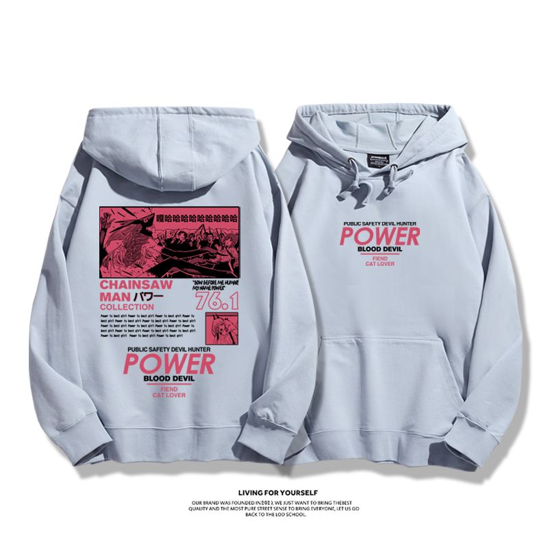 鏈鋸人新款 親子情侶男女款連帽衛衣