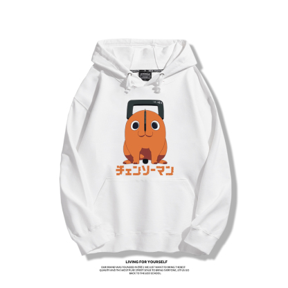 鏈鋸人聯名衛衣2023秋冬新款親子情侶裝薄絨款連帽衛衣