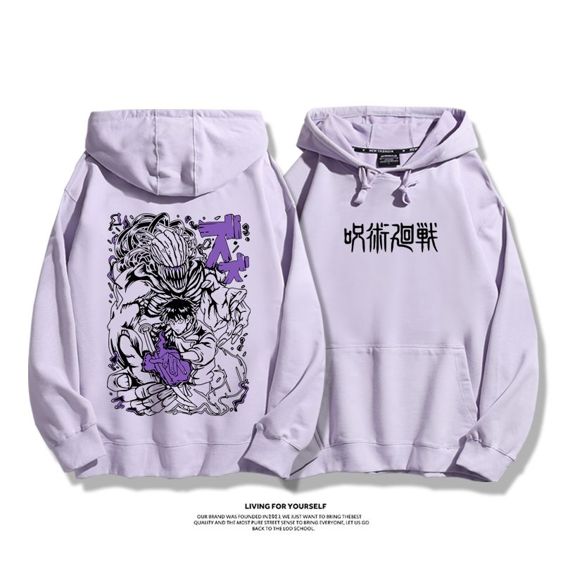 咒術迴戰聯名衛衣2023秋冬新款親子情侶裝薄絨款連帽衛衣